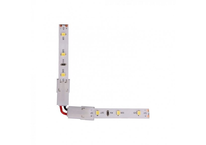 Connecteur en forme de L pour bande LED 10 mm