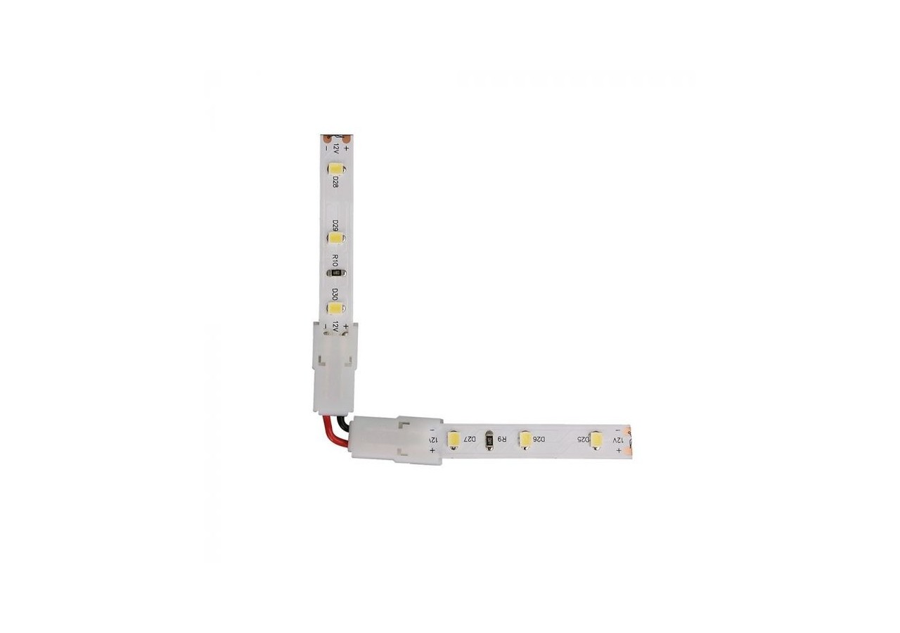 Connecteur en forme de L pour bande LED 8 mm