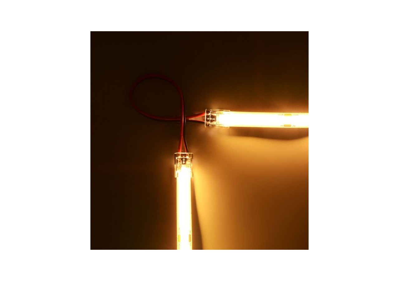 Connecteur pour bande LED COB 10 mm double tête