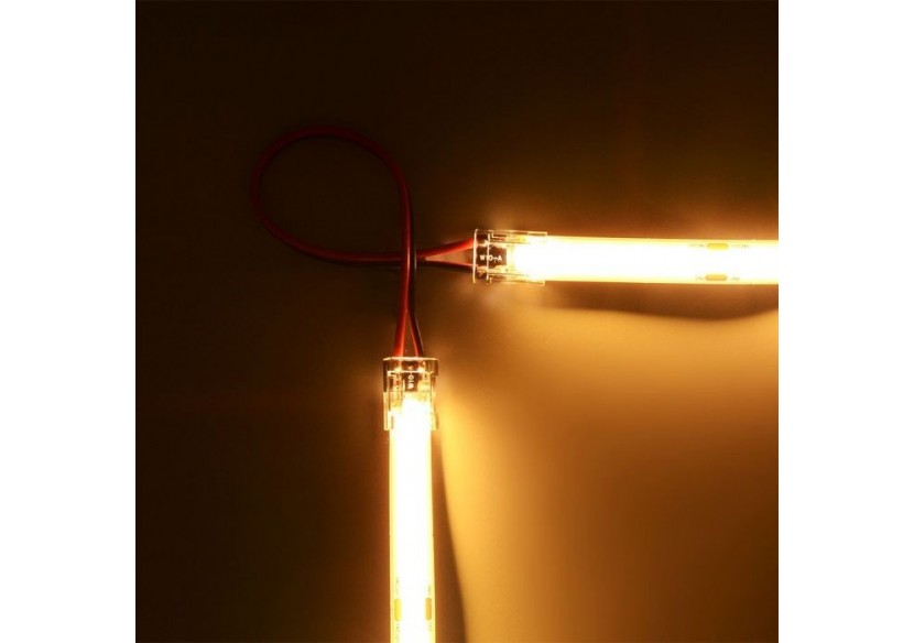 Connecteur pour bande LED COB 10 mm double tête