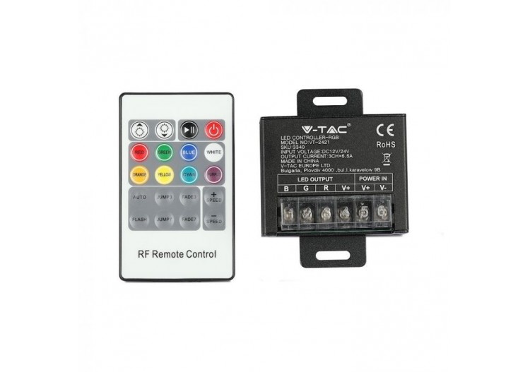 Contrôleur LED RVB avec télécommande RF à 20 touches, petit