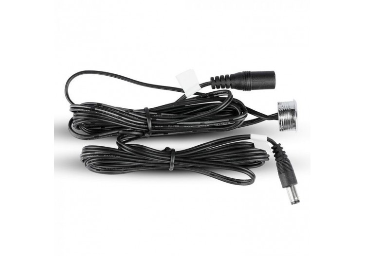 Interrupteur Tactile LED Et Variateur Argent + Câble Noir