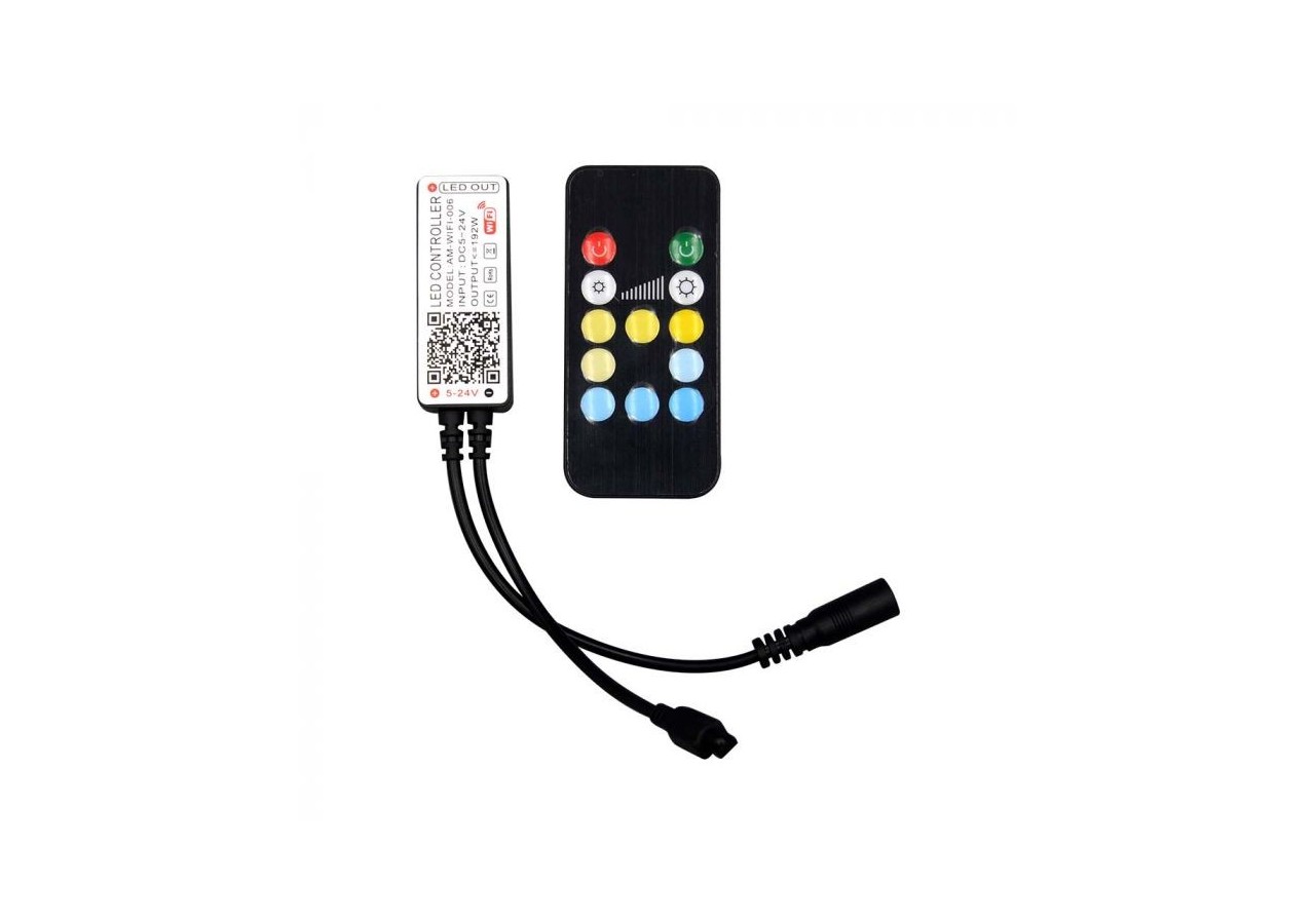 Contrôleur Wifi avec télécommande 3 en 1 RGB 24 boutons