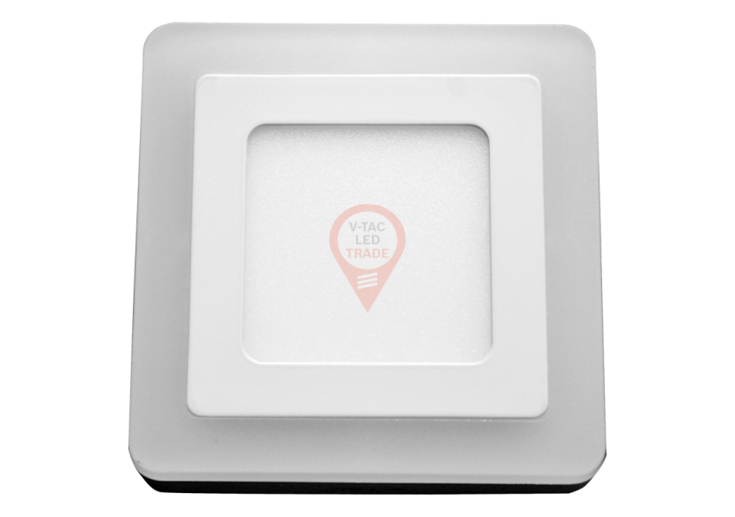 Panneau de Surface LED 6W+2W - Carré Blanc Panneau de Surface LED 6W+2W - Carré Blanc