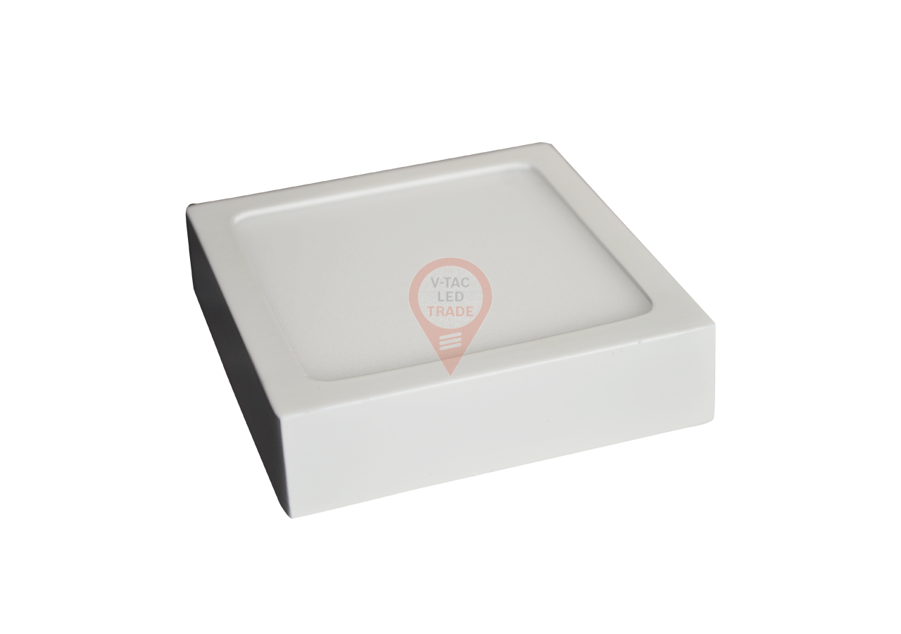 Panneau LED en Surface Premium 6W - Carré Blanc Chaud