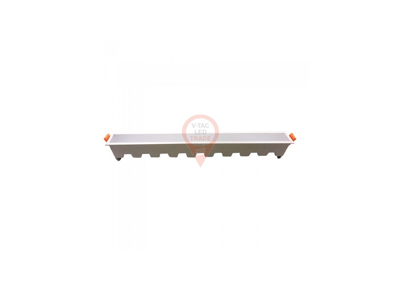 Lumière Linéaire LED 30W Slim Corps Blanc Blanc Chaud