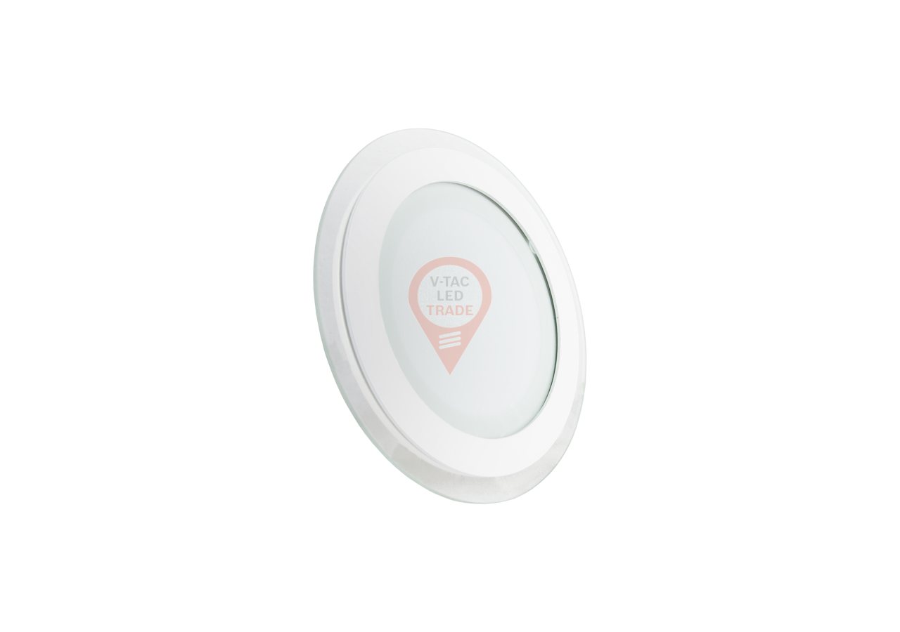 Mini Panneau LED 12W Verre - Rond Blanc