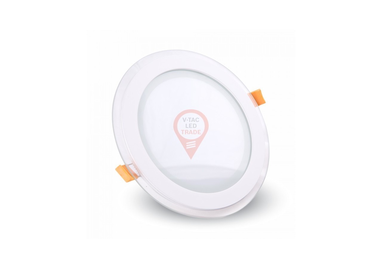 Mini Panneau LED 12W Verre - Rond Blanc Naturel