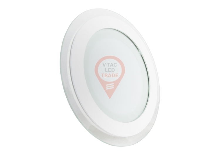 Mini Panneau LED 18W Verre - Rond Blanc Chaud