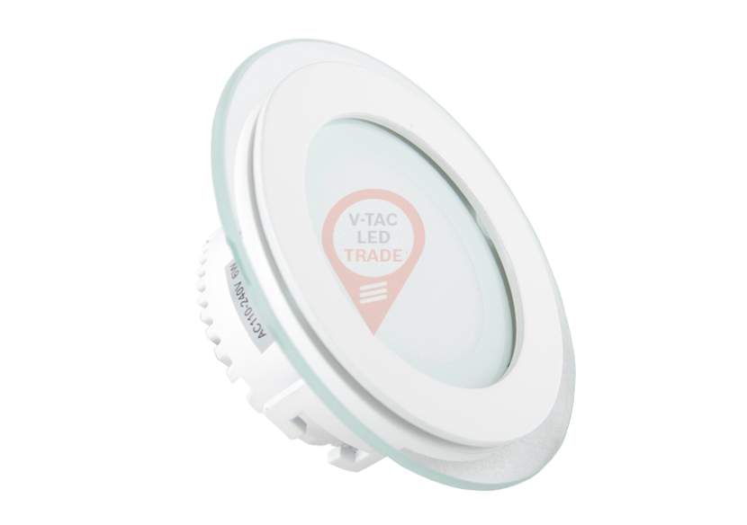 Mini Panneau LED 6W Verre - Rond Blanc Mini Panneau LED 6W Verre - Rond Blanc