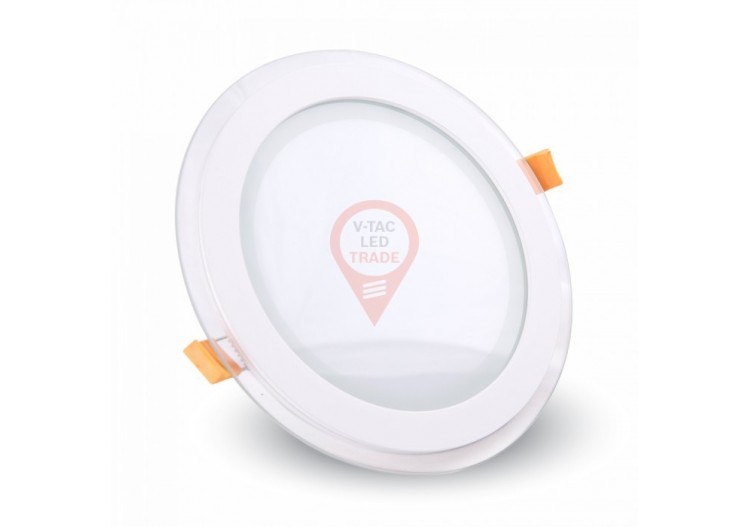 Mini Panneau LED 6W Verre - Rond Blanc Naturel