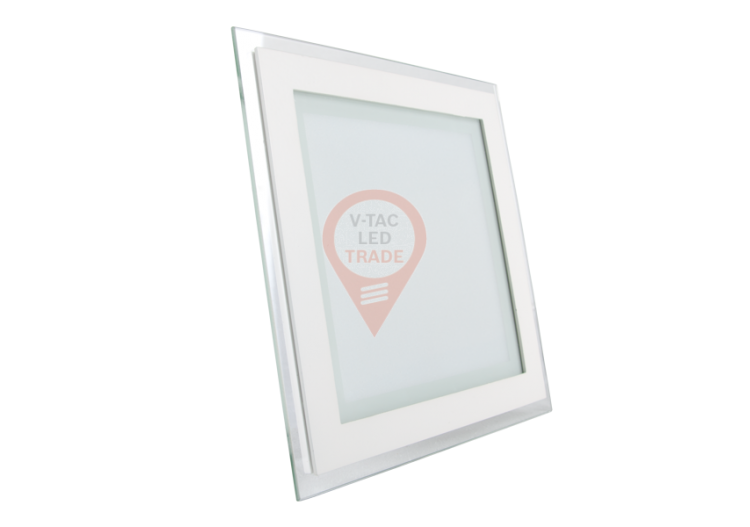 Mini Panneau LED 12W Verre - Carré Blanc