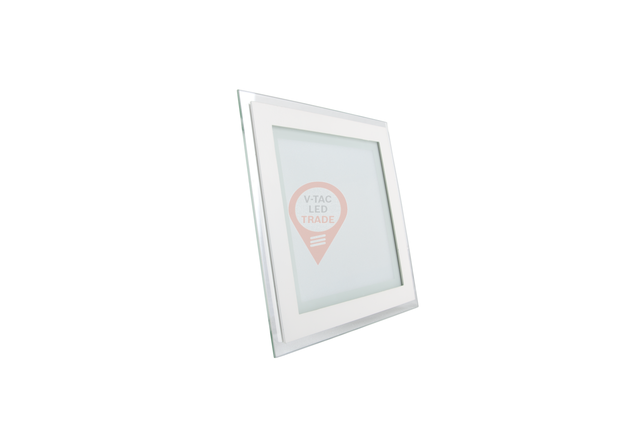 Mini Panneau LED 12W Verre - Carré Blanc