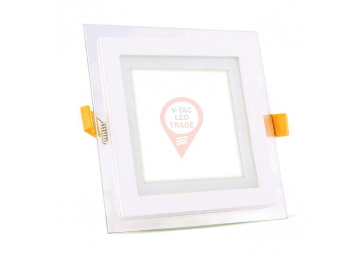 Mini Panneau LED 18W Verre - Carré Blanc Naturel