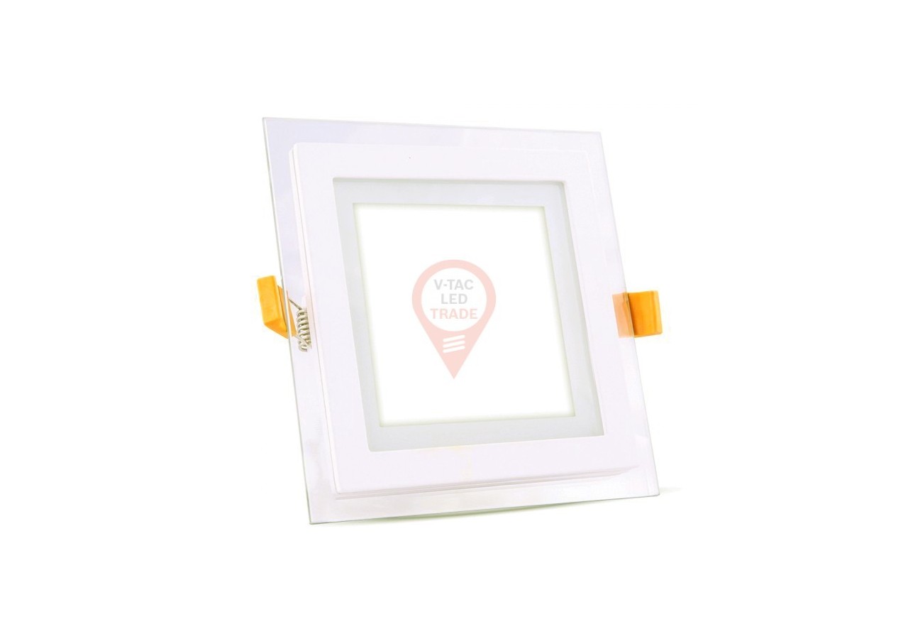 Mini Panneau LED 18W Verre - Carré Blanc Naturel