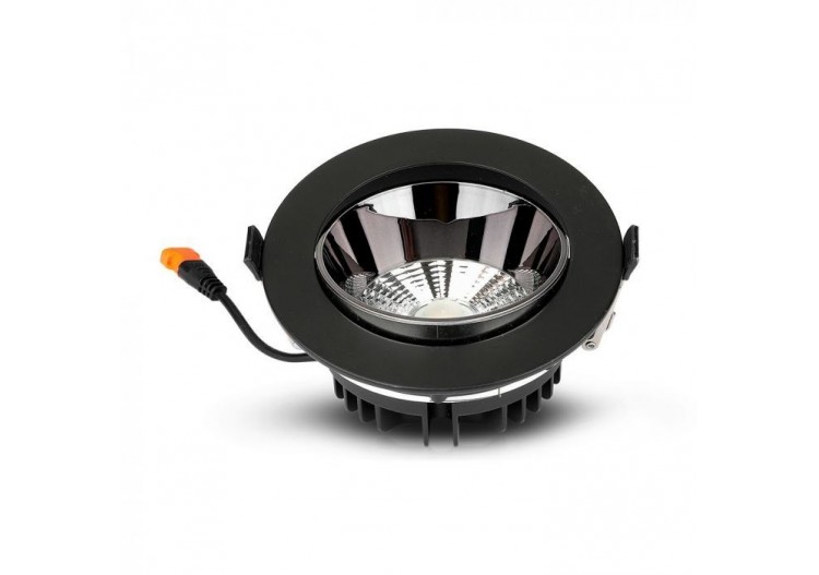 Downlight LED SAMSUNG Chip 20W COB Réflecteur Noir 6400K
