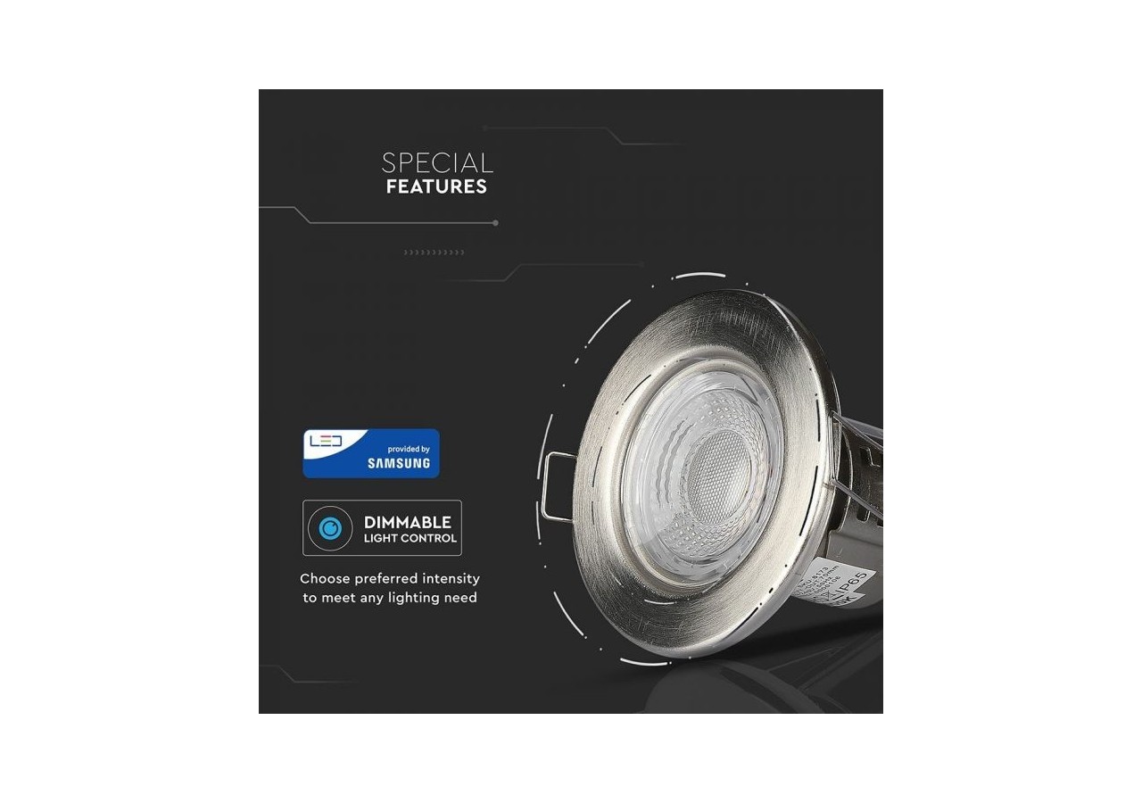 Nickel évalué de puce de SAMSUNG de Downlight du feu 5W LED Dimmable 6400K