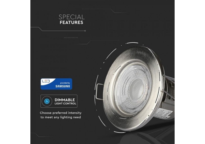 Nickel évalué de puce de SAMSUNG de Downlight du feu 5W LED Dimmable 6400K