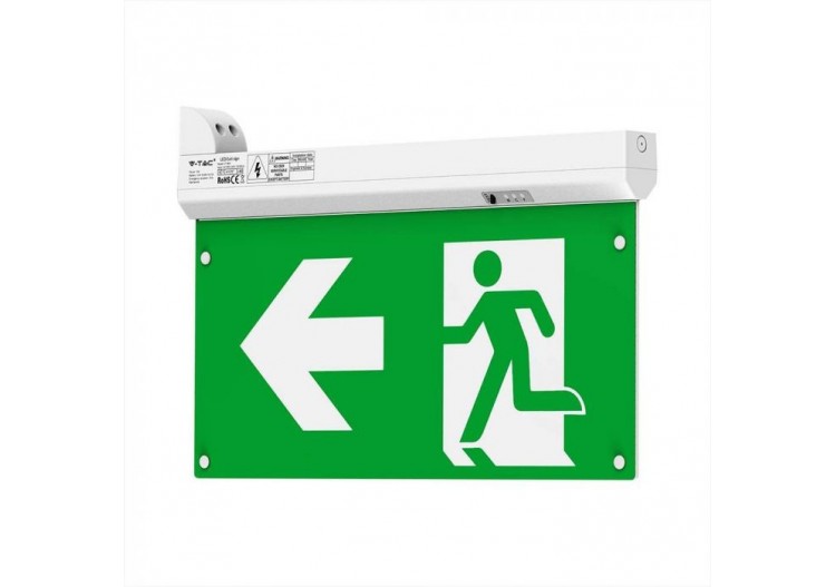 Éclairage de sortie de secours 4 en 1 avec bouton d'auto-test et contrôle RF