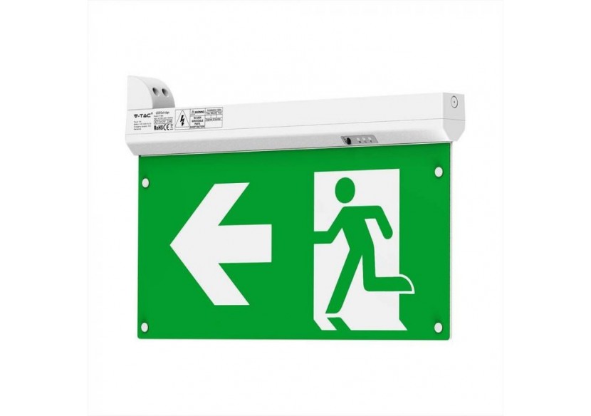 Éclairage de sortie de secours 4 en 1 avec bouton d'auto-test et contrôle RF