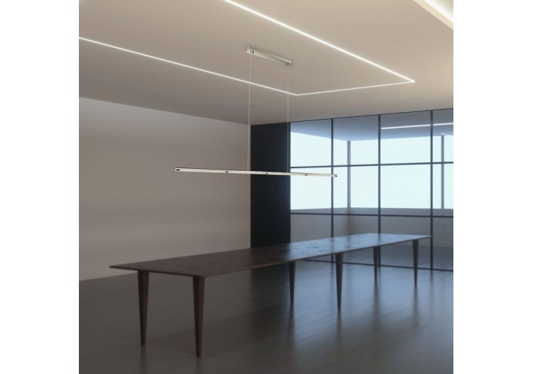 Suspension design élégante 36 W Chrome blanc naturel