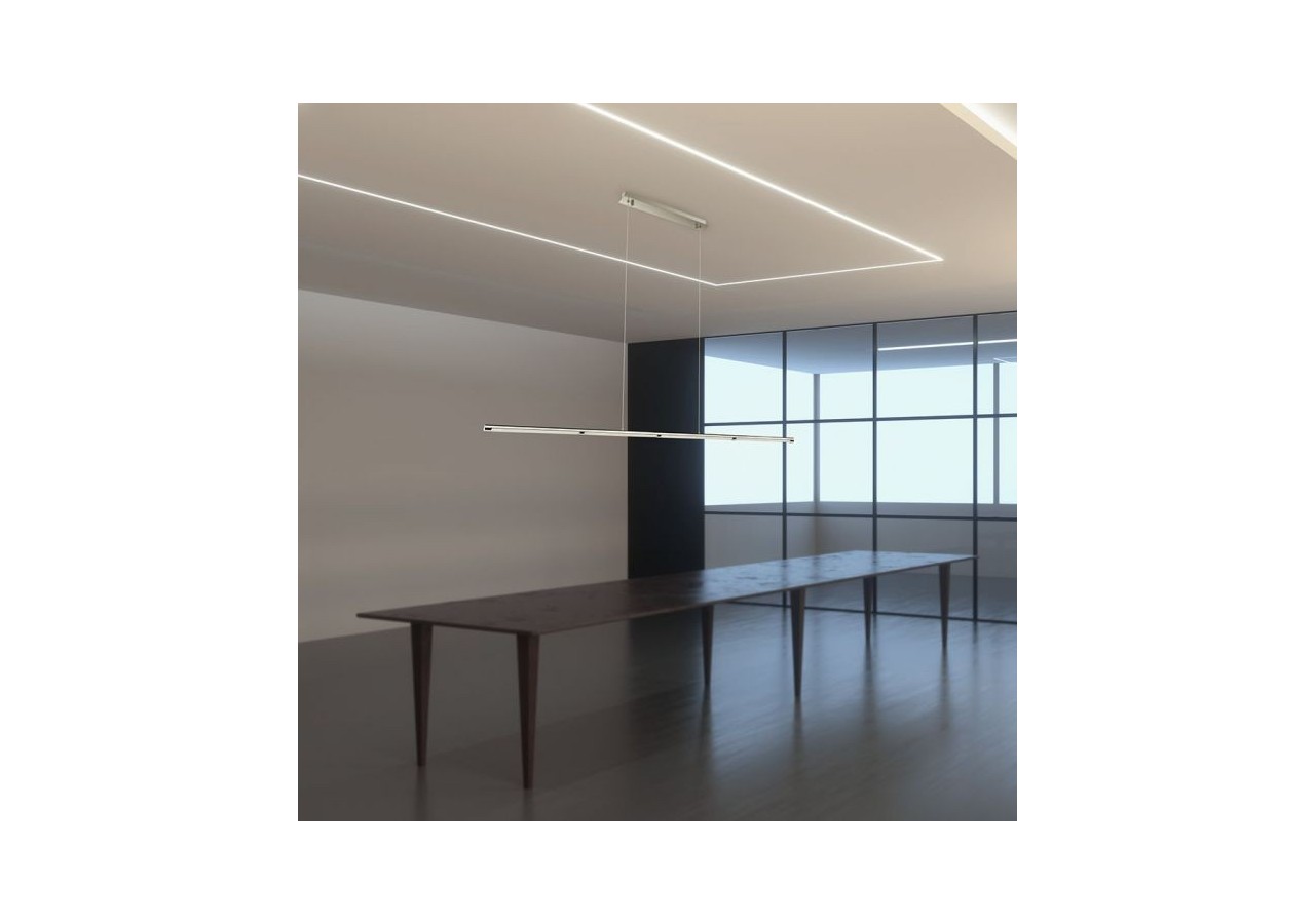 Suspension design élégante 36 W Chrome blanc naturel