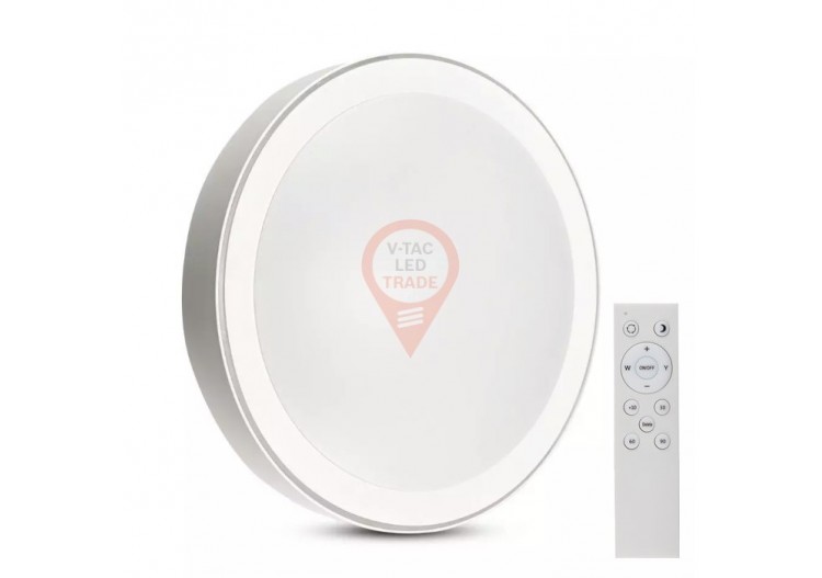 Plafonnier LED design 40 W 3 en 1 avec télécommande à intensité variable rond