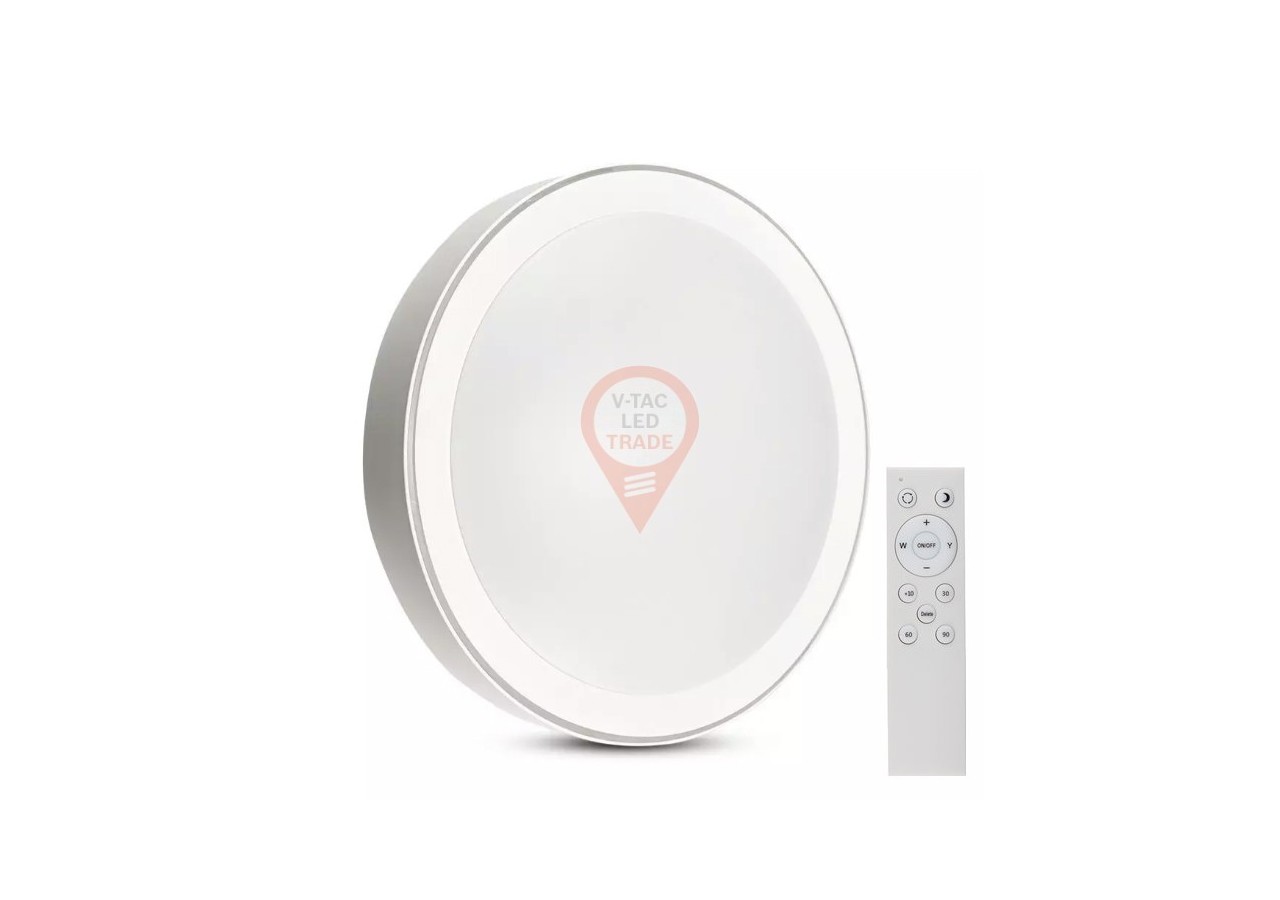 Plafonnier LED design 40 W 3 en 1 avec télécommande à intensité variable rond