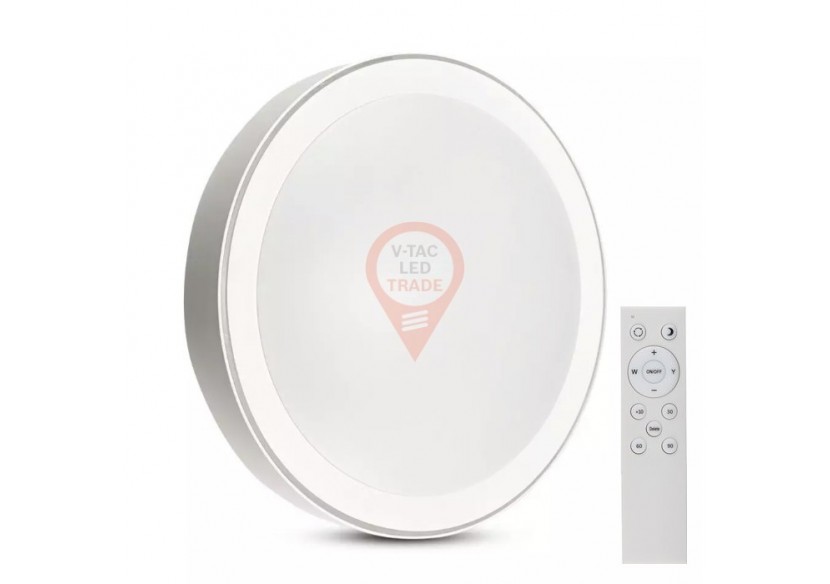 Plafonnier LED design 40 W 3 en 1 avec télécommande à intensité variable rond