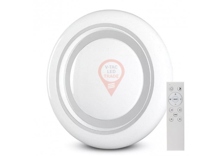 Plafonnier LED design 60 W, 3 en 1, télécommande, intensité variable, rond