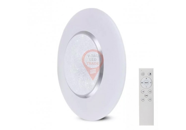 Plafonnier LED design 60 W, 3 en 1, télécommande, intensité variable, rond