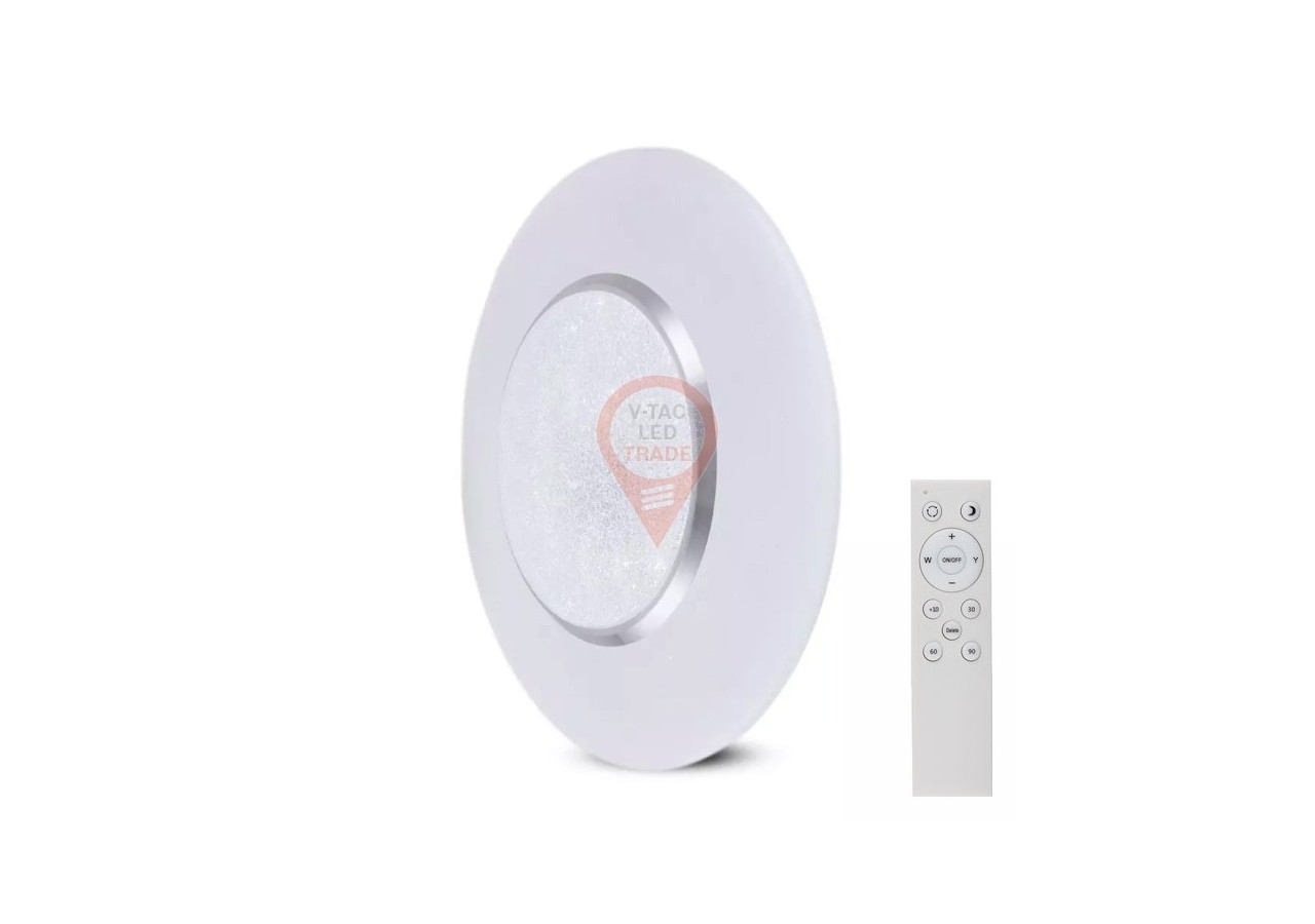 Plafonnier LED design 60 W, 3 en 1, télécommande, intensité variable, rond
