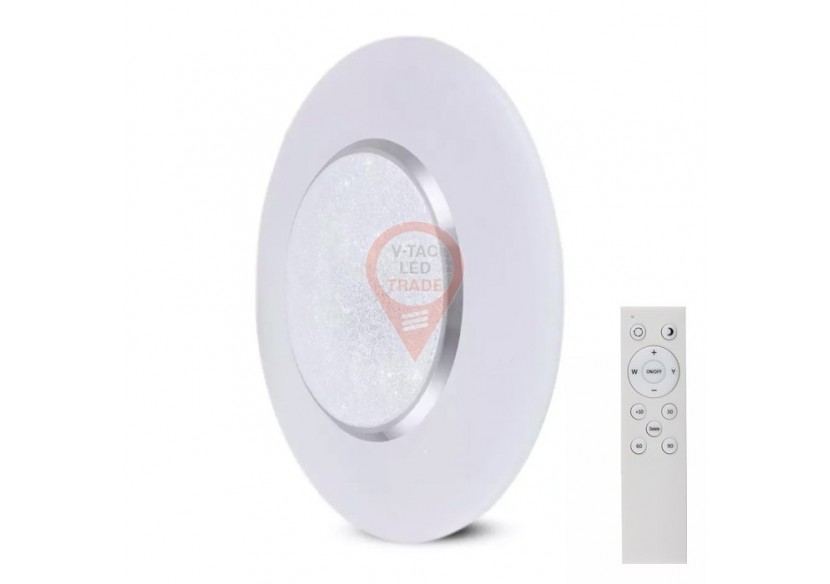 Plafonnier LED design 60 W, 3 en 1, télécommande, intensité variable, rond