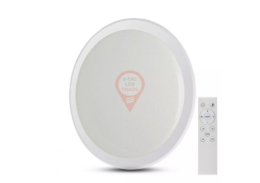 Plafonnier LED design 60 W, 3 en 1, télécommande, intensité variable, rond