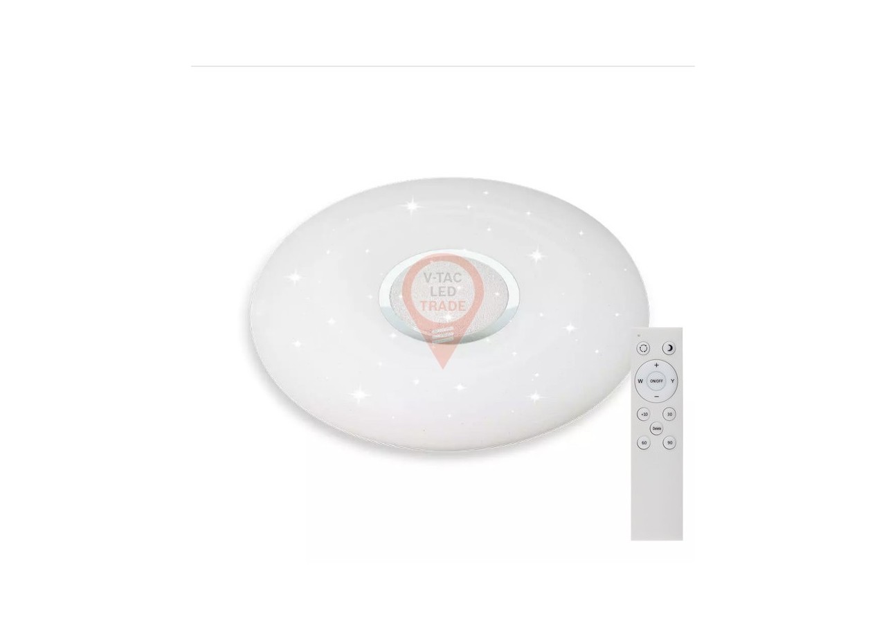 Plafonnier LED design 60 W, 3 en 1, télécommande, intensité variable, rond