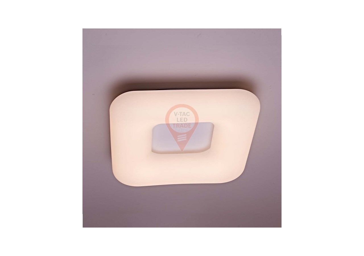 Suspension 40W Carrée Surface à Couleur Changeante Intensité Variable Blanc