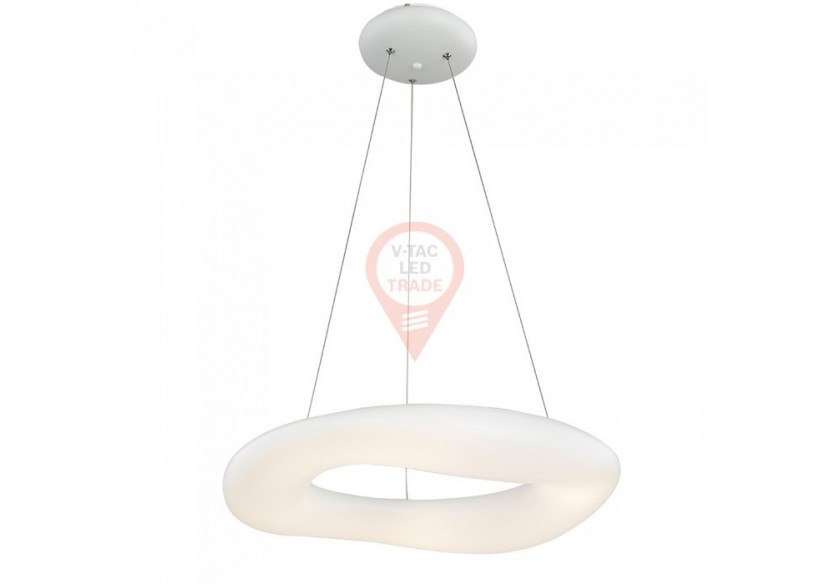 Suspension 38W Ronde Changement de Couleur D:600 Dimmable Blanc