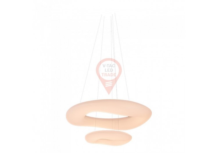 Suspension 60W Ronde Changement de Couleur D:600 Dimmable Blanc