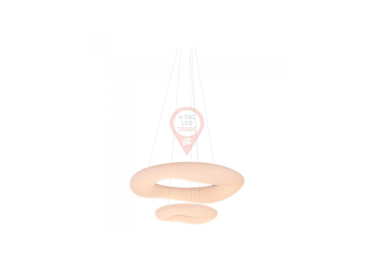 Suspension 60W Ronde Changement de Couleur D:600 Dimmable Blanc