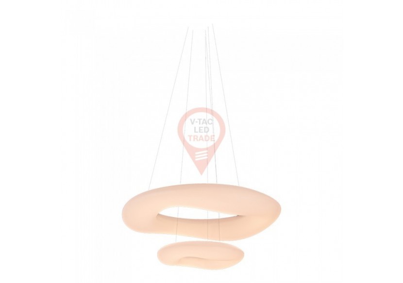 Suspension 60W Ronde Changement de Couleur D:600 Dimmable Blanc