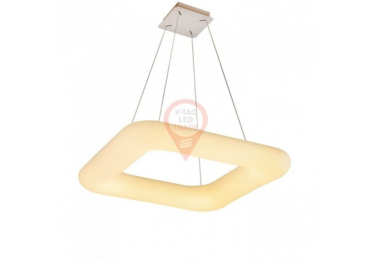 Suspension 80W Carrée Changement de Couleur 750 x 750 Intensité Variable Blanc