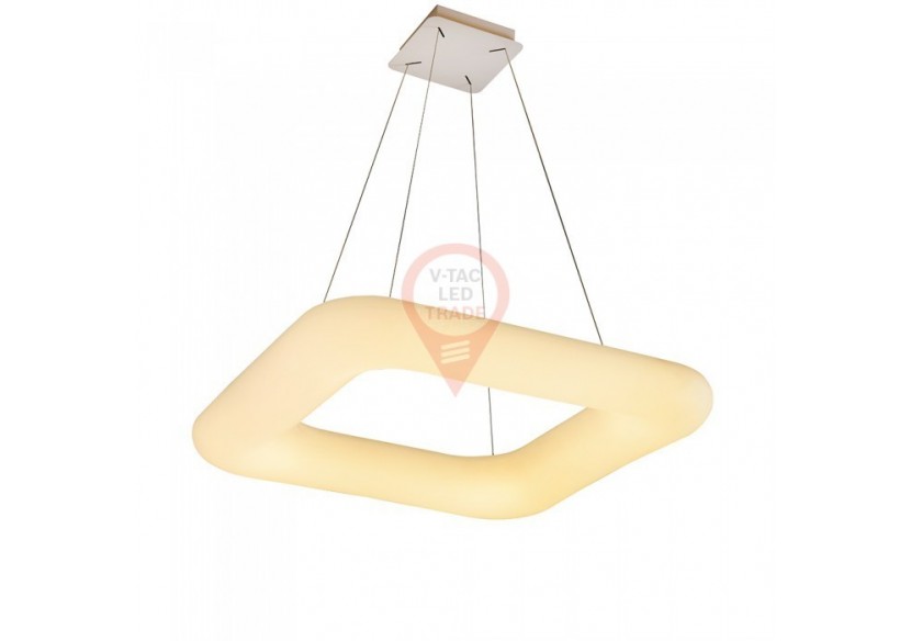 Suspension 80W Carrée Changement de Couleur 750 x 750 Intensité Variable Blanc