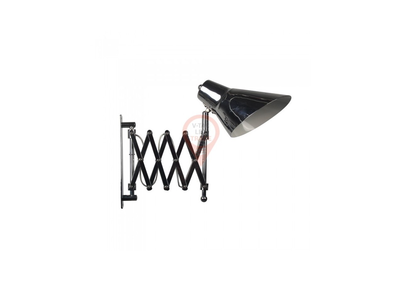 Applique design support réglable interrupteur E27 support Chrome