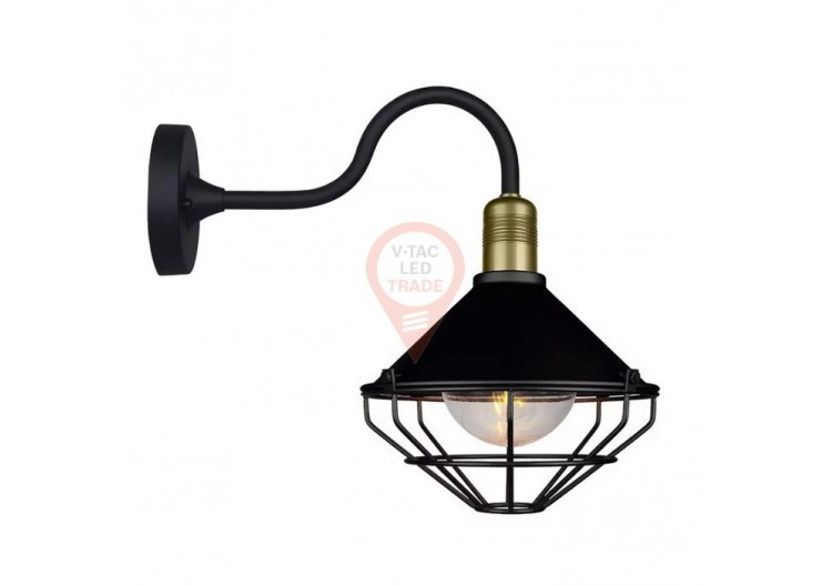 Applique Maille Métallique Noir Mat Е27 Down IP65