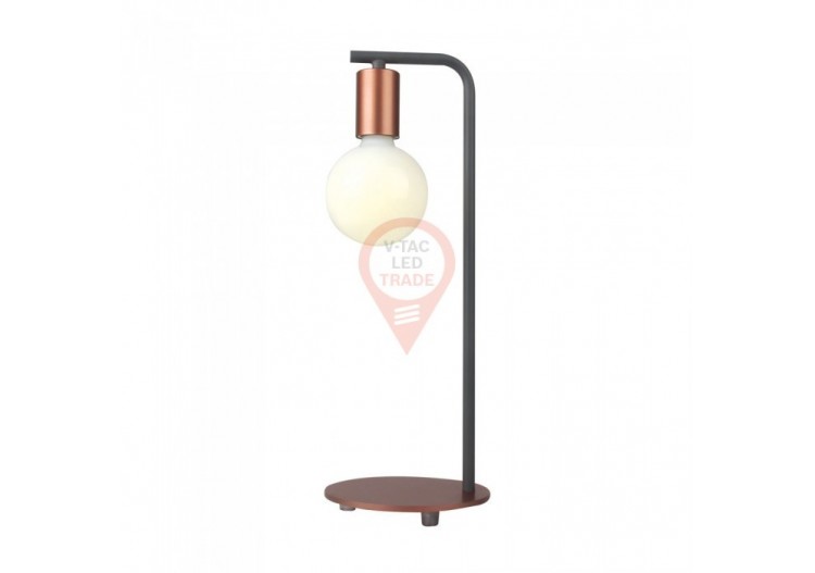 Lampe de table design E27 support interrupteur rouge bronze