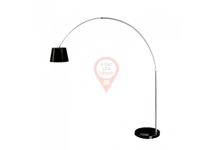 Lampadaire LED E27 Abat-jour Noir