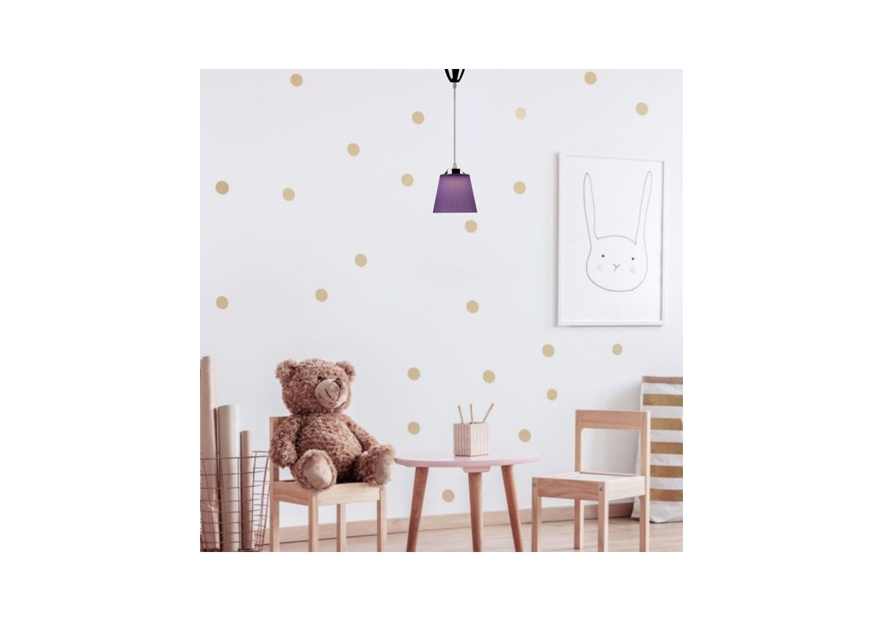 Suspension LED 7W, corps chromé 4000K, abat-jour violet