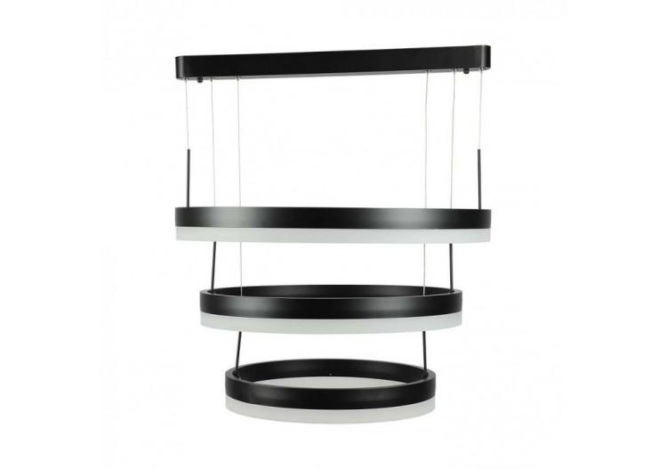 Lustre à lumière douce 92W, intensité variable, noir, 3000K