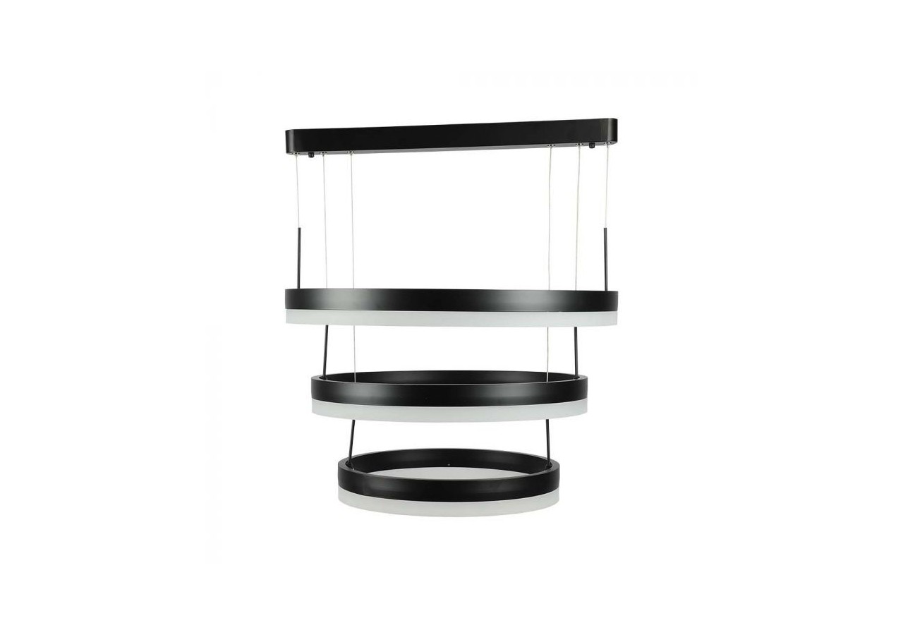 Lustre à lumière douce 92W, intensité variable, noir, 3000K