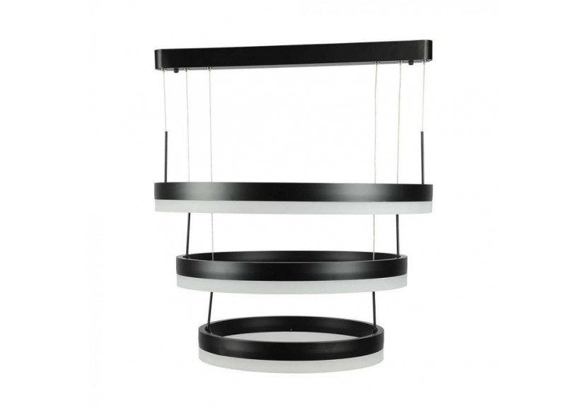 Lustre à lumière douce 92W, intensité variable, noir, 3000K